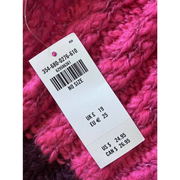 NWT Hollister Knit Scarf One Size Women’s Pink MSRP $24.95 - Picture 2 of 7